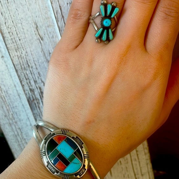 2pc Bengal and turquoise ring - Picture 2 of 3